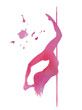 vector pole dance element cocoon pink silhouette