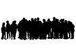 © Николай Григорьев - Big crowds people on white background