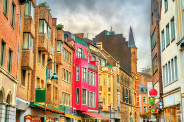 Sticker - Buildings in the old town of Aachen, Germany