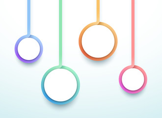 Poster - Abstract Vector 3d Colorful 4 Step Circles Infographic