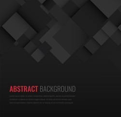 Wall Mural - Abstract background with black squares. Business design template. Vector