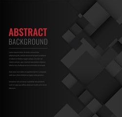 Wall Mural - Abstract background with black squares. Business design template. Vector