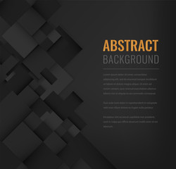 Wall Mural - Abstract background with black squares. Business design template. Vector
