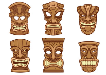 tiki mask set