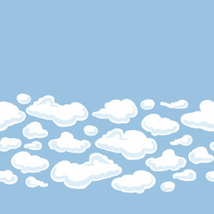Poster - Clouds background, seamless pattern for your design