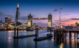 Fototapeta Fototapeta Londyn - Tower Bridge, The Shard, and London Skyline at dusk. 
