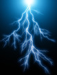 canvas print picture - Blue lightning arc electric discharge
