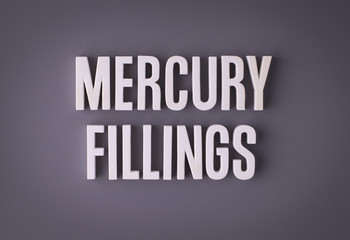 Mercury amalgam fillings sign lettering