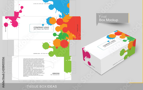 Tissue Box Design Vector