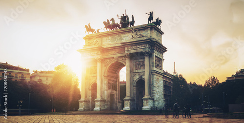 Fotomural  Arco della Pace in Milan , Italy