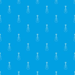 Poster - Guitar pattern vector seamless blue repeat for any use