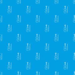 Poster - Contrabass pattern vector seamless blue repeat for any use