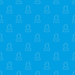 Poster - Businessman pattern vector seamless blue repeat for any use