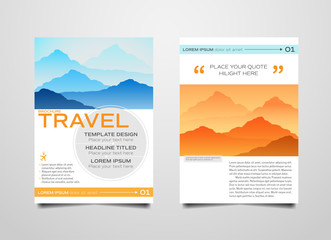 Wall Mural - Template design for travel magazine,brochure,poster,flyer,leaflet,handbill layout vector illustration