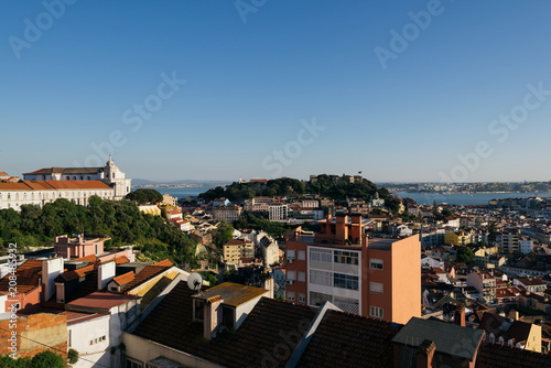 Zdjęcie XXL Podniesiony widok na panoramę Lizbony.