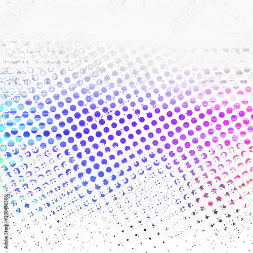 Painted Ink Messy Graffiti Grunge Colorful Halftone Circles And