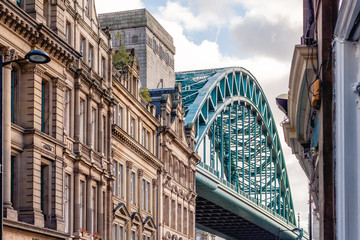 Wall Mural - Tyne Bridge with Traditional Architecture, City of Newcastle upon Tyne, UK