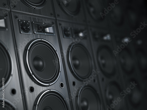 Obrazy głośniki  multimedialny-system-naglosnienia-akustycznego-muzyka-koncepcja-tlo