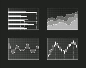 Fototapete - Graphics Collection Poster Vector Illustration