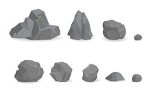 Grey Stone Rocks Collection Of Big And Small Gems