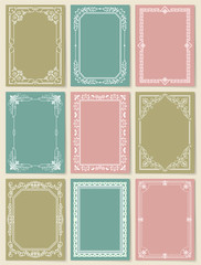 Sticker - Decorative Frames Set of Curved Graphic Ornament