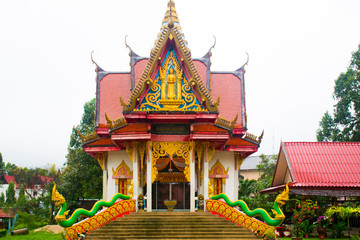 Temple of Black Monk in lake, Wat Bo Phut, Koh Samui, Thailand