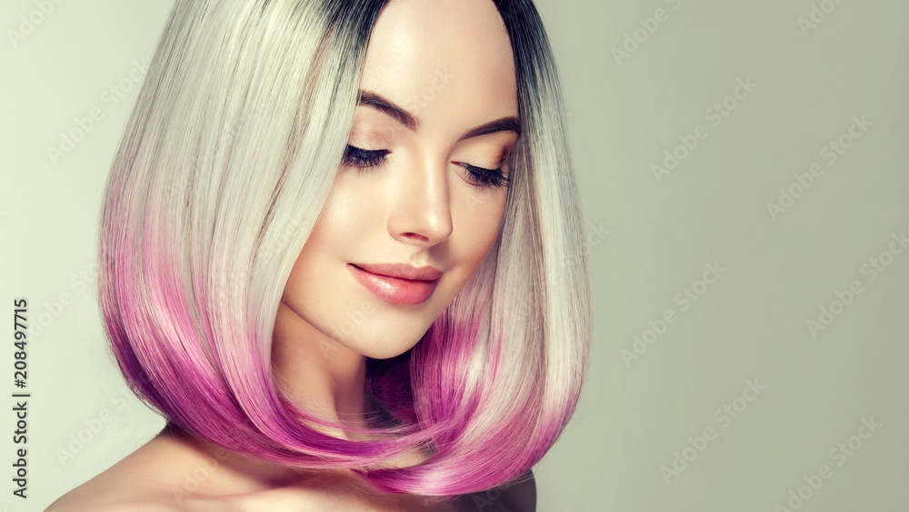 Canvas Prints Beautiful Hair Coloring Woman Fashion Trendy