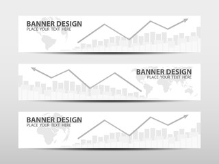 Wall Mural - banners with economic graph with diagrams on the stock market, for business and financial concepts a