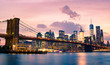 Brooklyn Bridge and Lower Manhattan in New York City