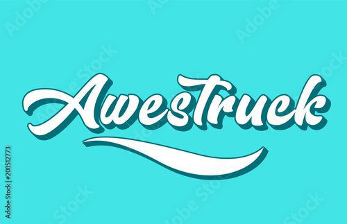 Cuadros en Lienzo awestruck hand written word text for typography design