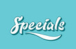 specials hand written word text for typography design