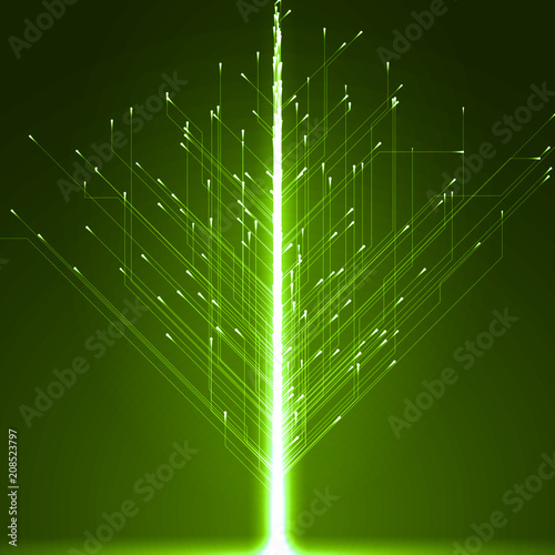 Pinturas sobre lienzo technology abstract with mowing particules with energy trails.