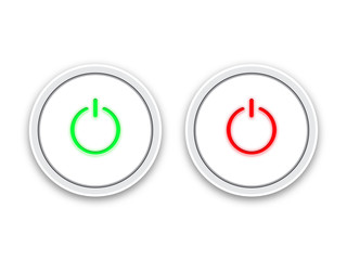 Fototapete - Icon On and Off toggle switch button. Vector illustration.