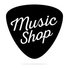 Wall Mural - music shop label