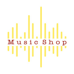 Wall Mural - music shop label