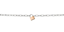Chains Linked With Lock Isolated