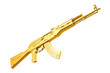 © alexlmx - Golden assault rifle, 3D rendering