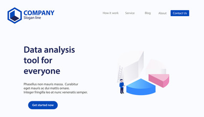 Wall Mural - Landing Page Website Theme Template Design
