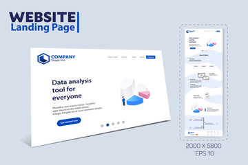 Wall Mural - Landing Page Website Theme Template Design