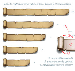 Wall Mural - Papyrus Tittle Tag Five Sizes - Rolled and Folded Edges