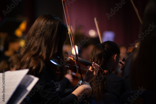 Dekoracja na wymiar  skrzypek-w-orkiestrze-klasycznej