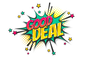 Wall Mural - good deal pop art comic book text speech bubble