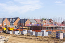 New Build Houses Building Construction Site, Cheshire, England, UK