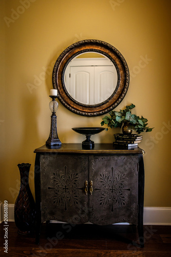 Warm Modern Front Entryway Table Decor Buy This Stock Photo And
