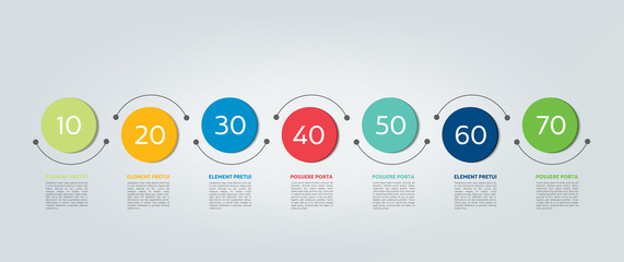  Infographic timeline report, template, chart, scheme. Vector.