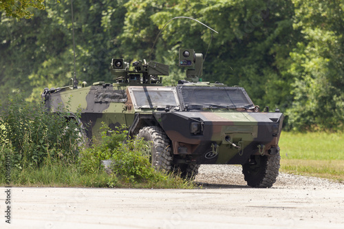 Fotografie, Obraz German light armoured  reconnaissance vehicle drives on a road