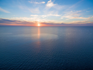  Seascape sunset aerial view