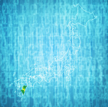 Miyazaki Prefecture On Administration Map Of Japan