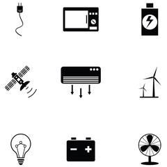 Poster - electric icon set