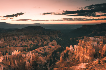 Wall Mural - Scenic view of rock formations in Arizona at sunset time, USA